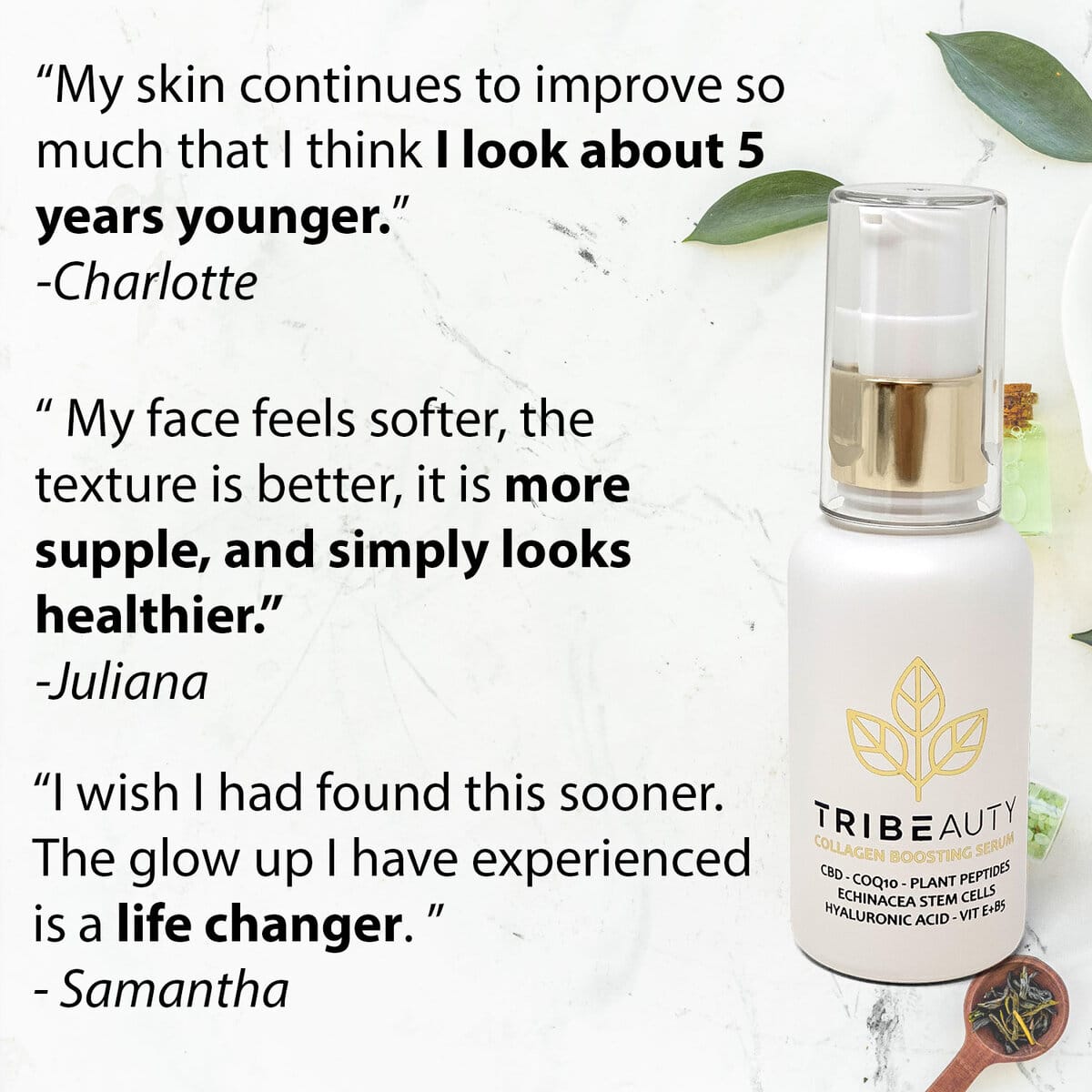 CBD Collagen Boosting Serum Testimonials