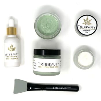 CBD Skincare Bundle - Eye Cream, Face Mask & Collagen Boosting Serum