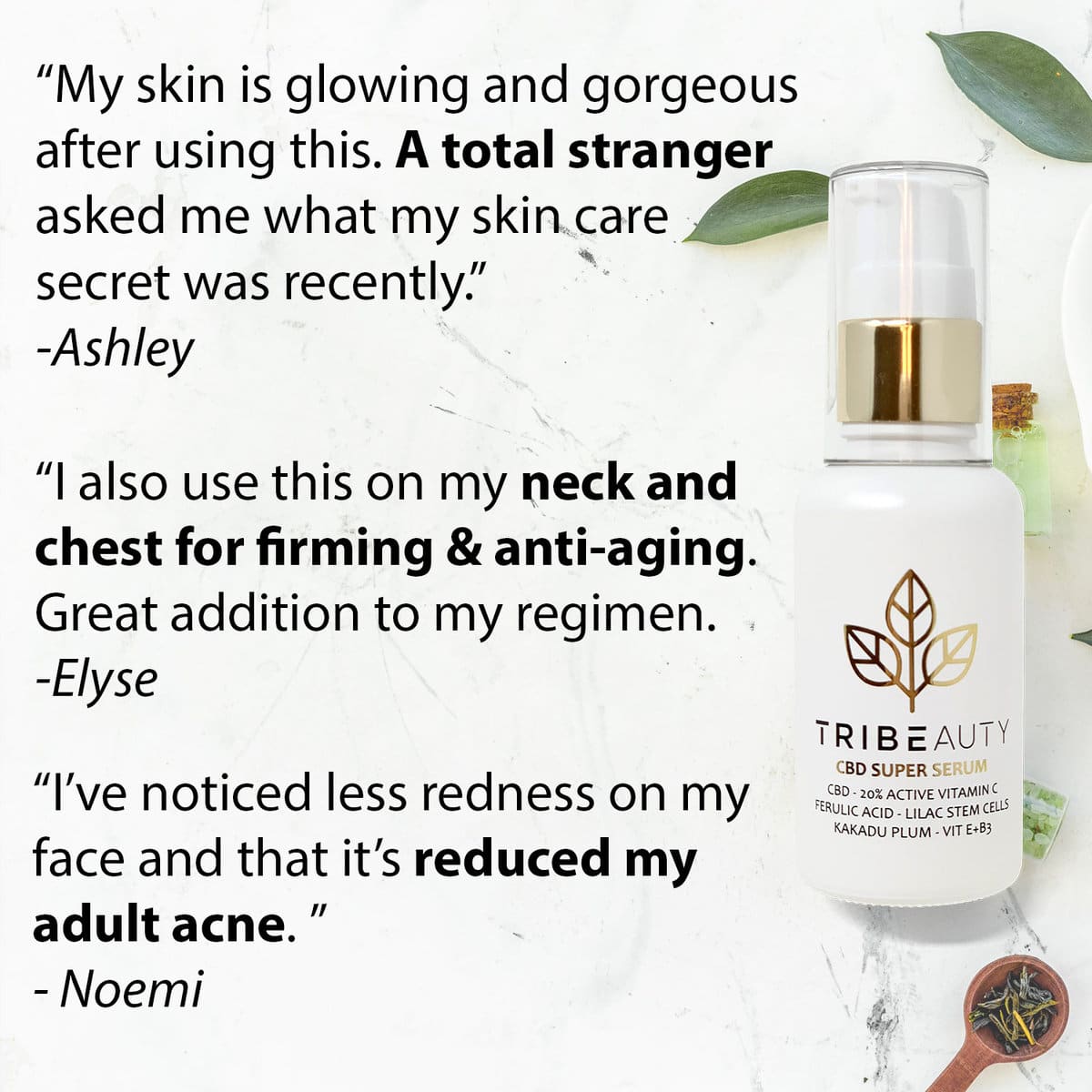 CBD Vitamin C Serum Testimonials