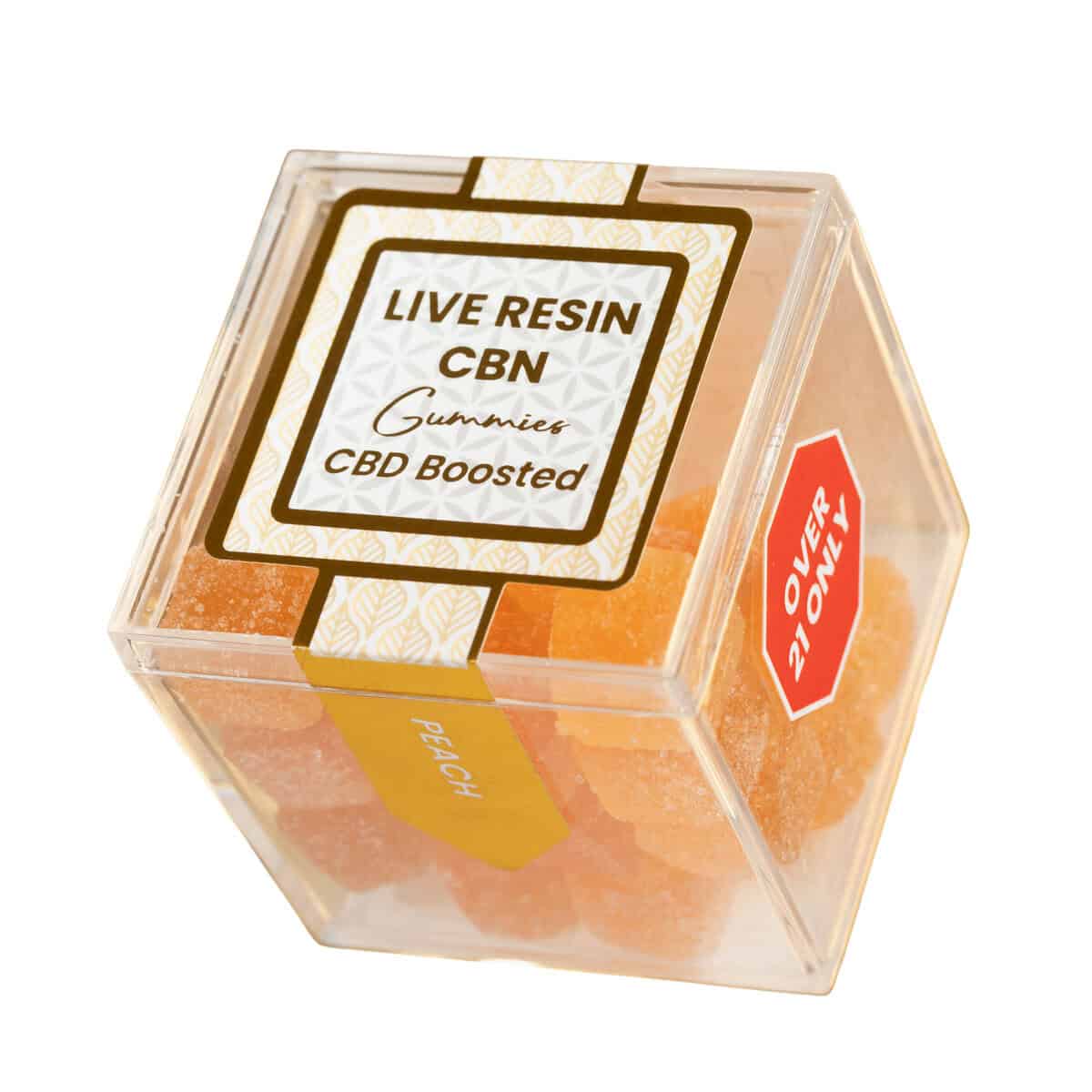 CBN Live Resin Gummies | 600mg | CBD-Boosted | Peach - Image 2