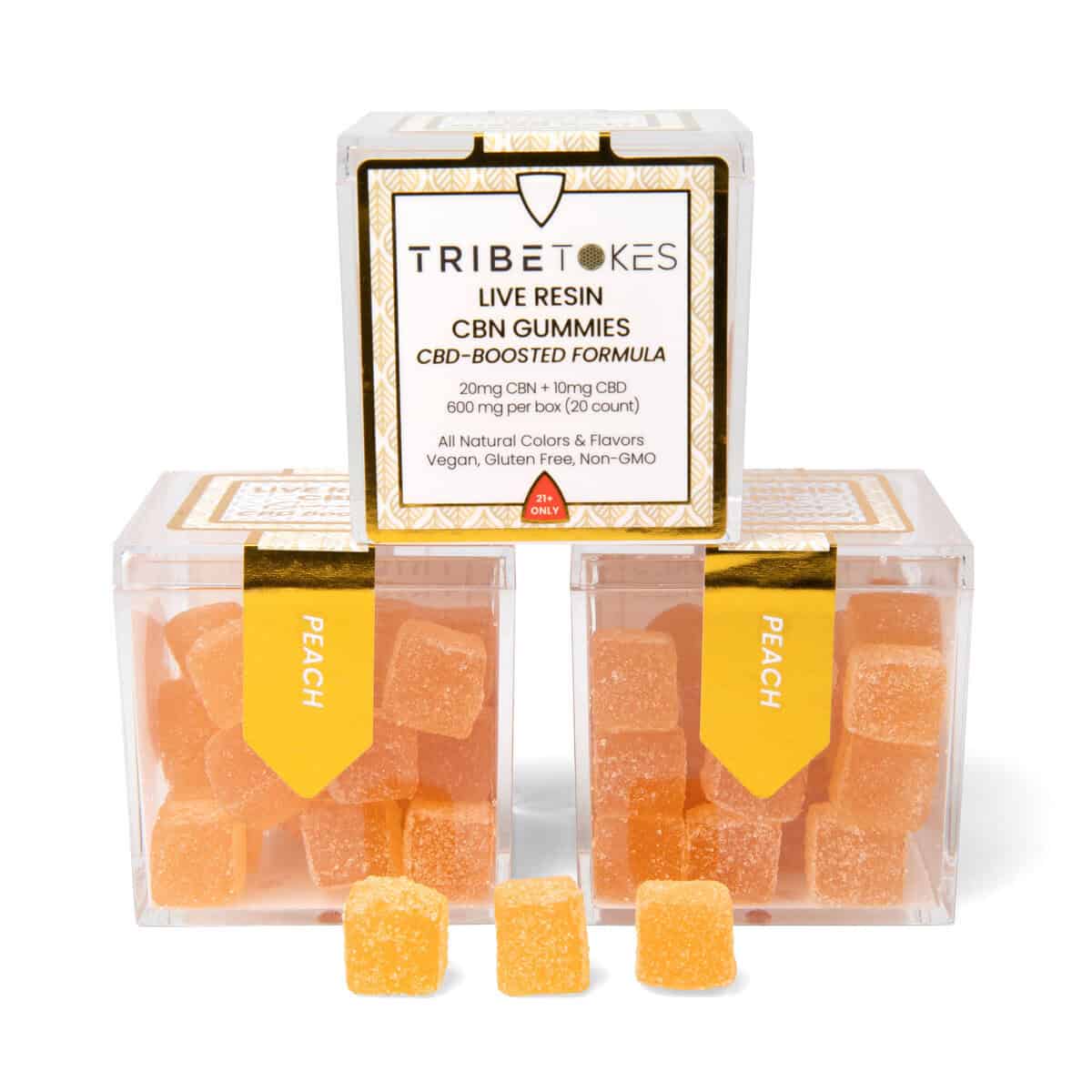 CBN Live Resin Gummies | 600mg | CBD-Boosted | Peach - Image 3