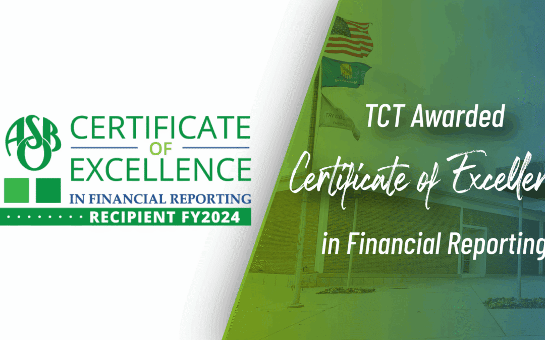 Tri County Tech Honored with ASBO International’s Certificate of Excellence in Financial Reporting