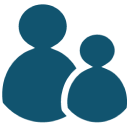 Family Office Symbol Blue