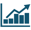 Graph Icon in blue