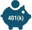 Piggy Bank Icon in blue
