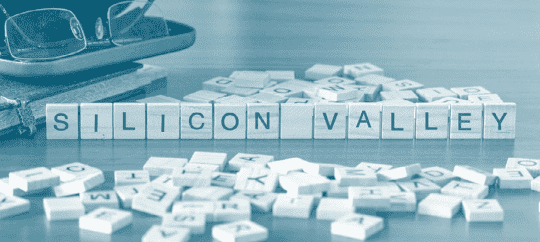 Silicon Valley spelled out in scrabble tiles