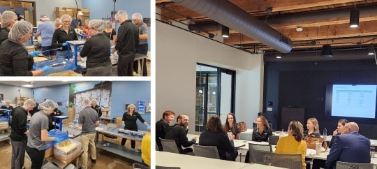 Trust Point Young Professionals Volunteer at Feed My Starving Children and learn about Staying Curious