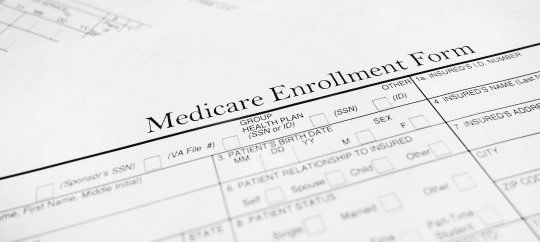Preview of a Medicare Enrollment form