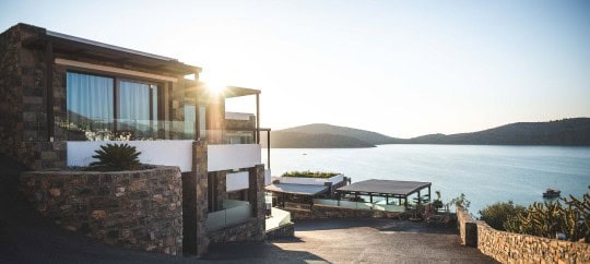 Modern house on the water