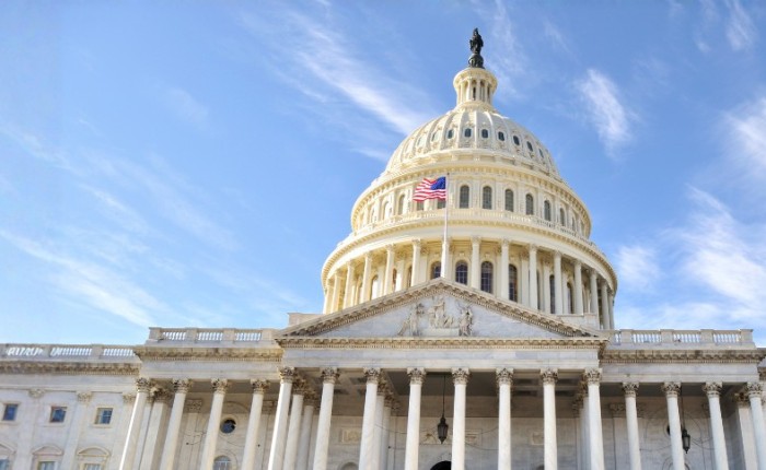 US Capital with blue sky