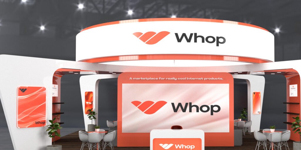 3D Render Conference Booth Design Mockup