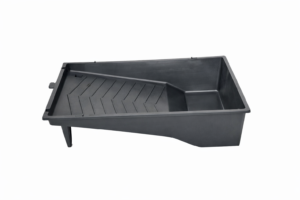 Ανθρακωμένος κάδος κοπής σε γκρι χρώμα, για κηπουρική και εργασίες εξωτερικού χώρου.