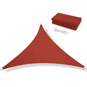 Αντικείμενο σκίασης σε πορτοκαλί χρώμα, ιδανικό για εξωτερικούς χώρους, εύκολο στην εγκατάσταση με σχοινιά και μεταλλικά δαχτυλίδια.