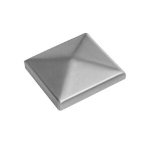 ALT: Ασημένιο τετράγωνο διακοσμητικό ντιζάκι κουζίνας σε μοντέρνα σχεδίαση.