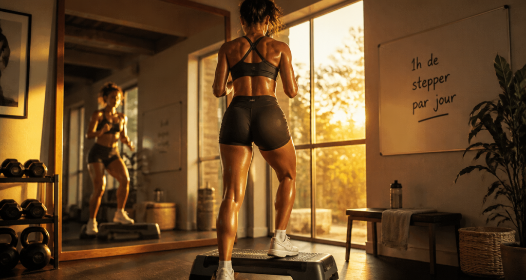 1h de stepper par jour resultats femme silhouette