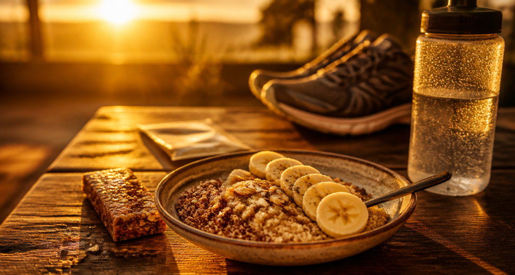 alimentation course a pied petit dejeuner sain