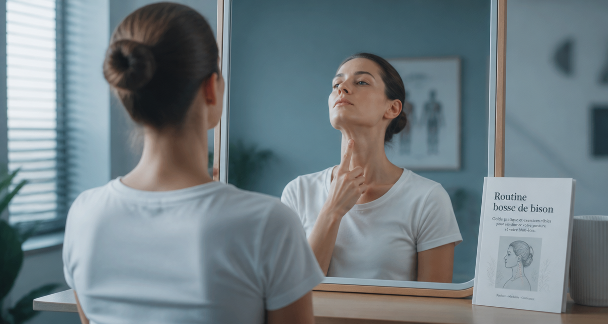 exercices bosse de bison femme miroir