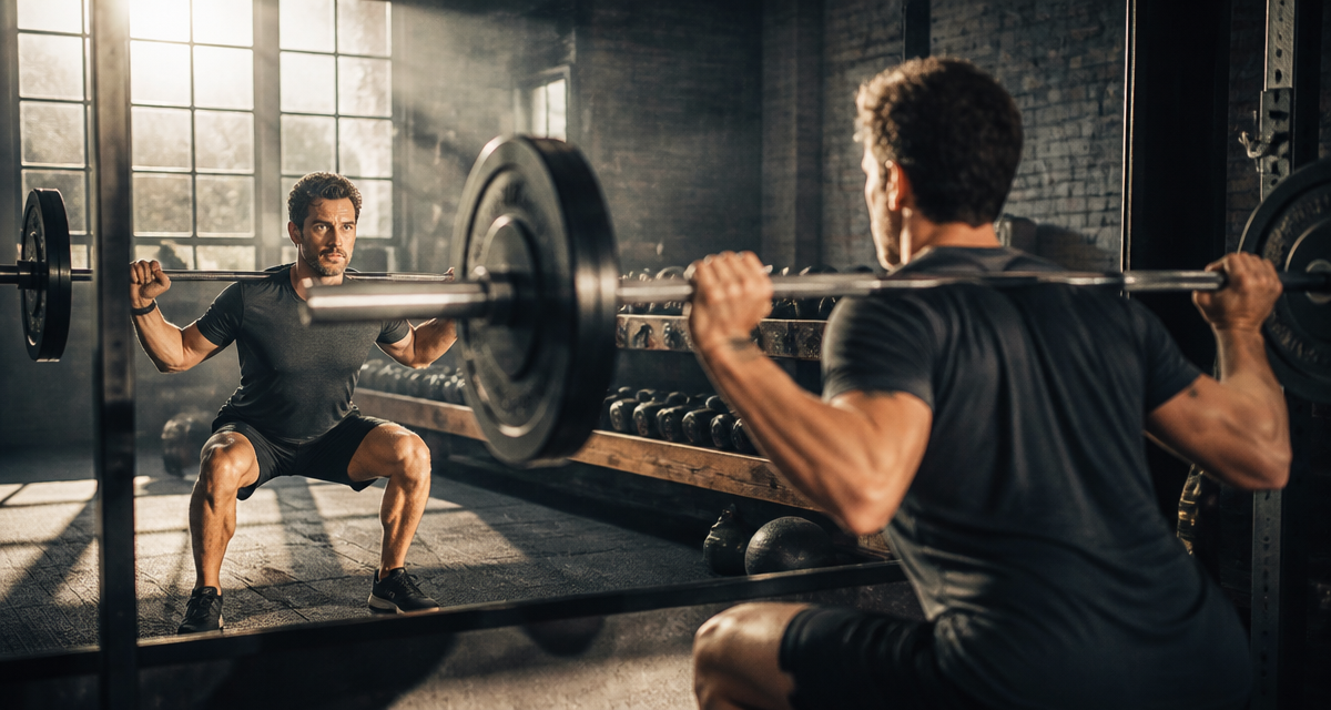 musculation homme 40 ans squat barre