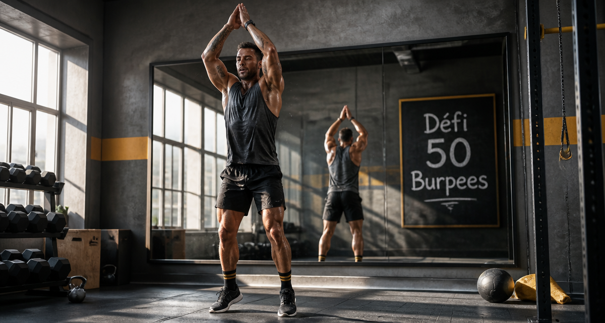 50 burpees par jour avant apres athlète salle de sport