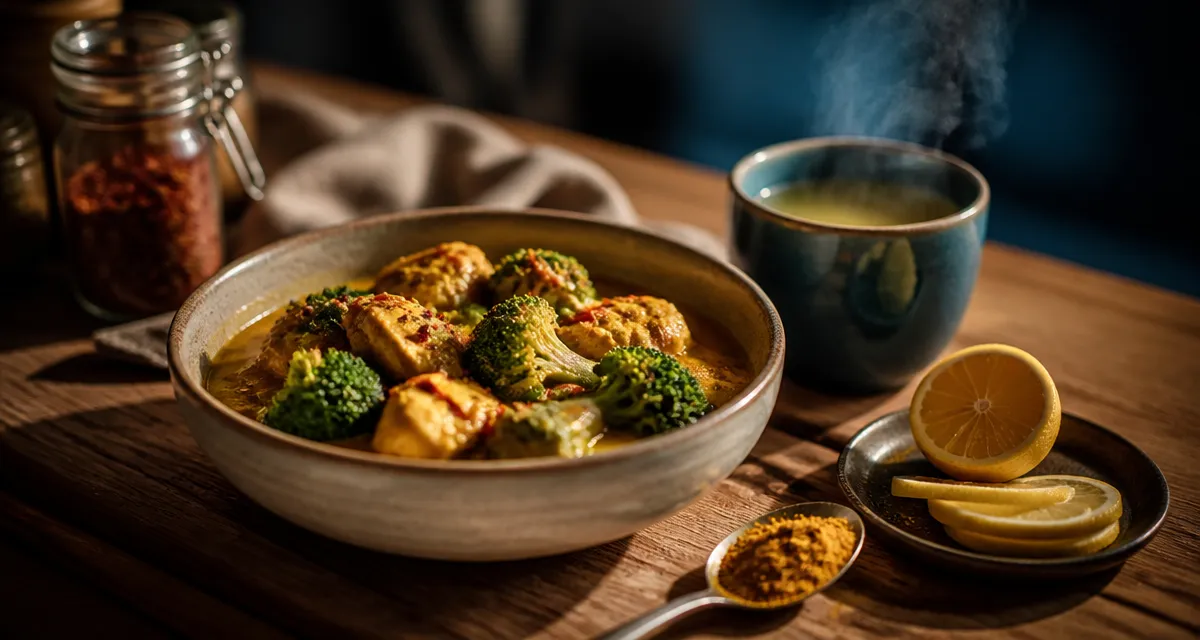 Aliments brûle graisse : curry, brocoli, thé vert et piment