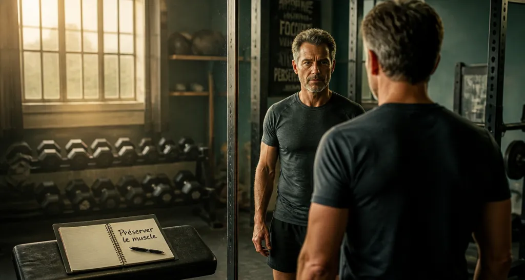 Fonte musculaire et perte de poids homme miroir