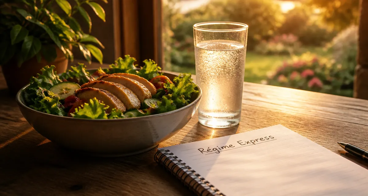 repas regime rapide et efficace salade poulet