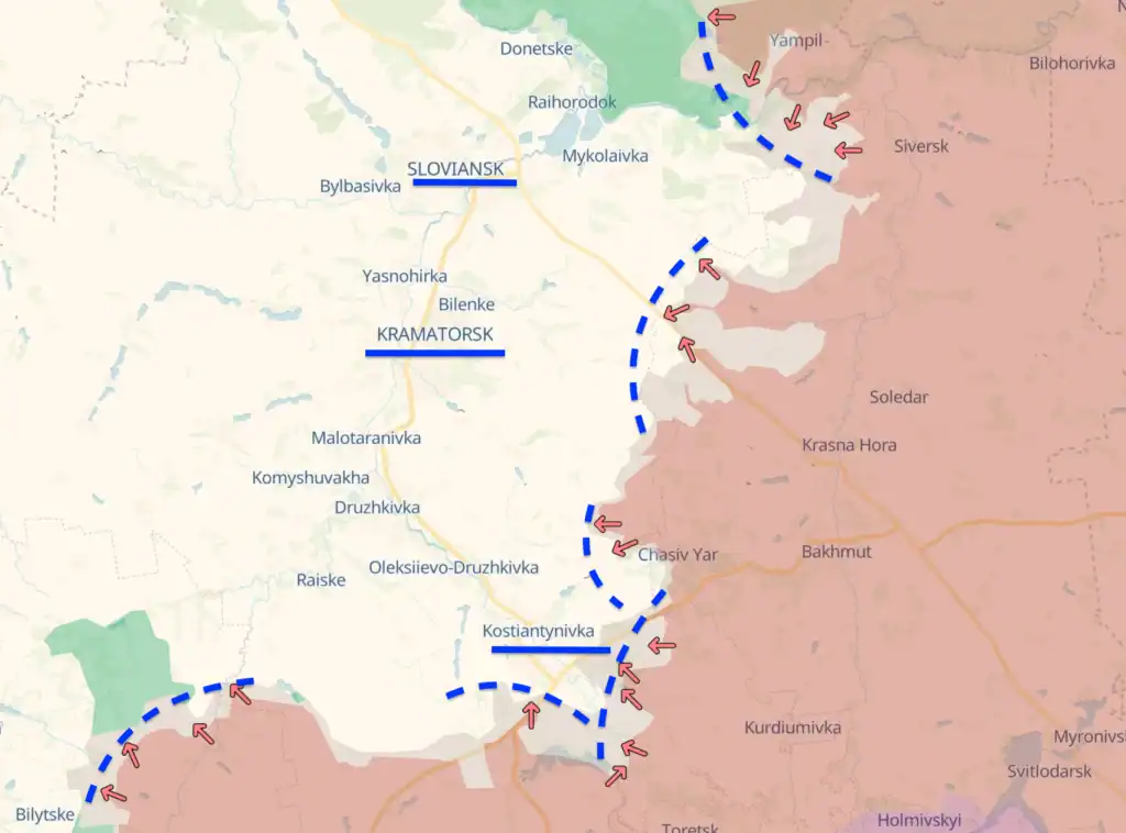 Where is the ZSU offensive now and where are they holding the defense map