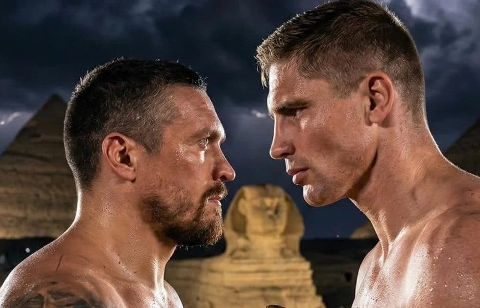 boxer Oleksandr Usyk and Rico Verhoeven (kickboxer)
