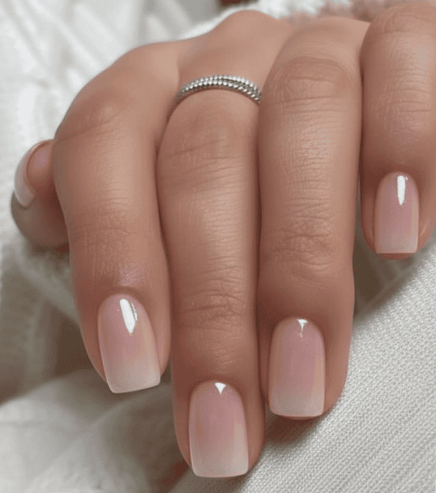 transparent glass nails manicure trend 2026 for short