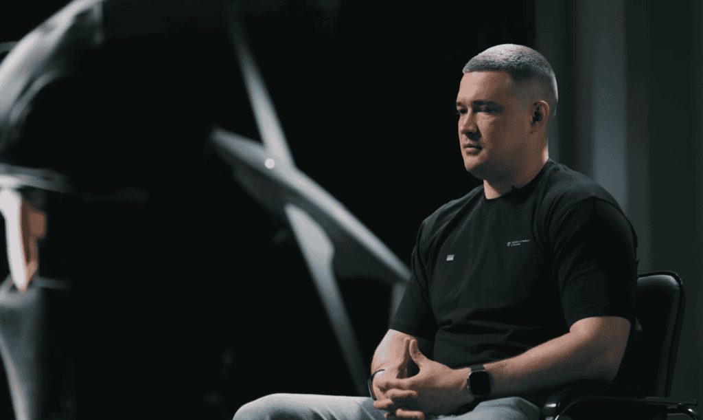 Image from an interview with Defense Minister Mykhailo Fedorov