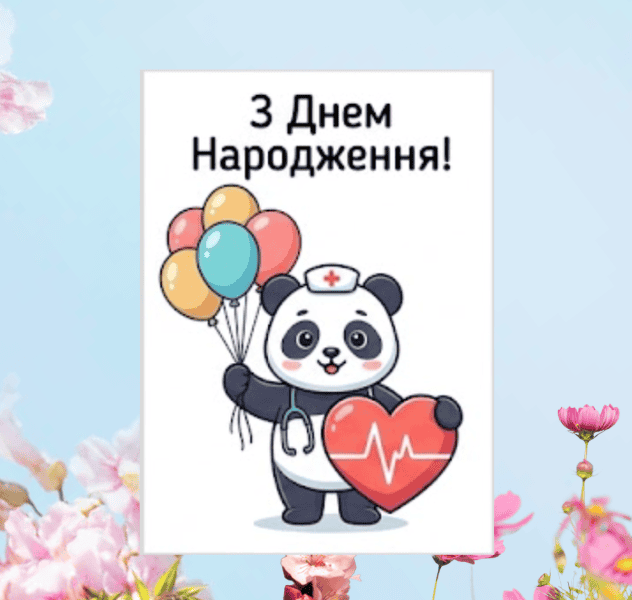 картинка привітання з днем народження лікарці