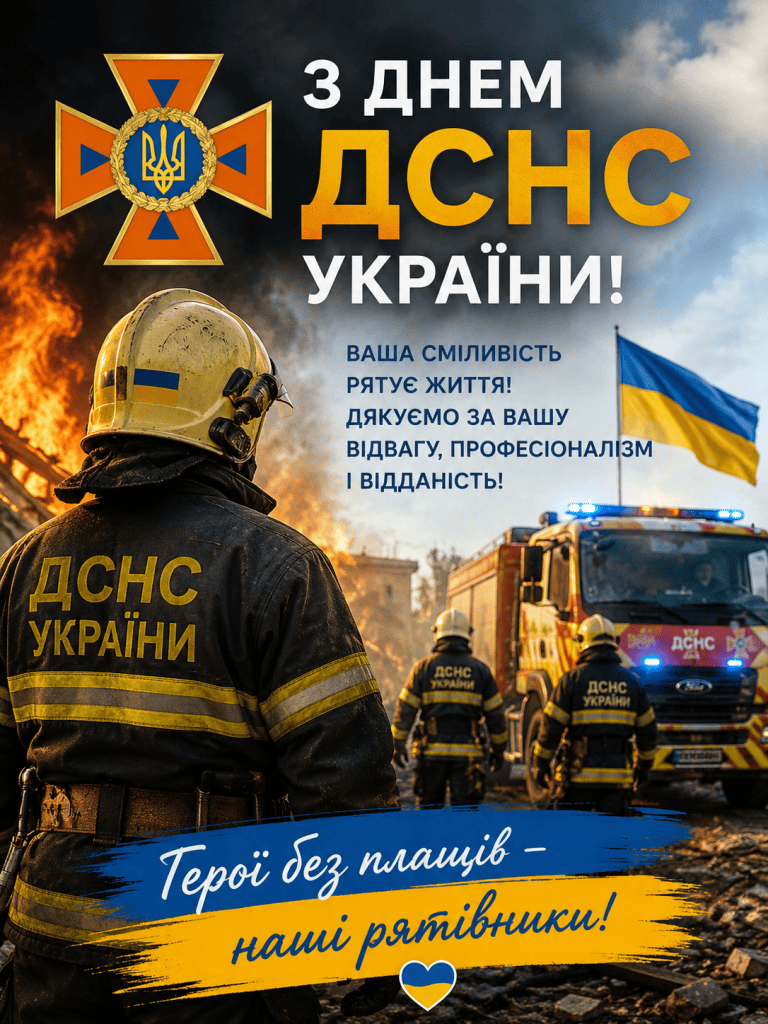 Привітання з днем працівників ДСНС