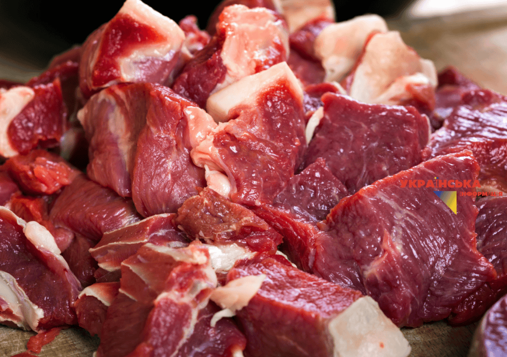 lamb meat cut into pieces