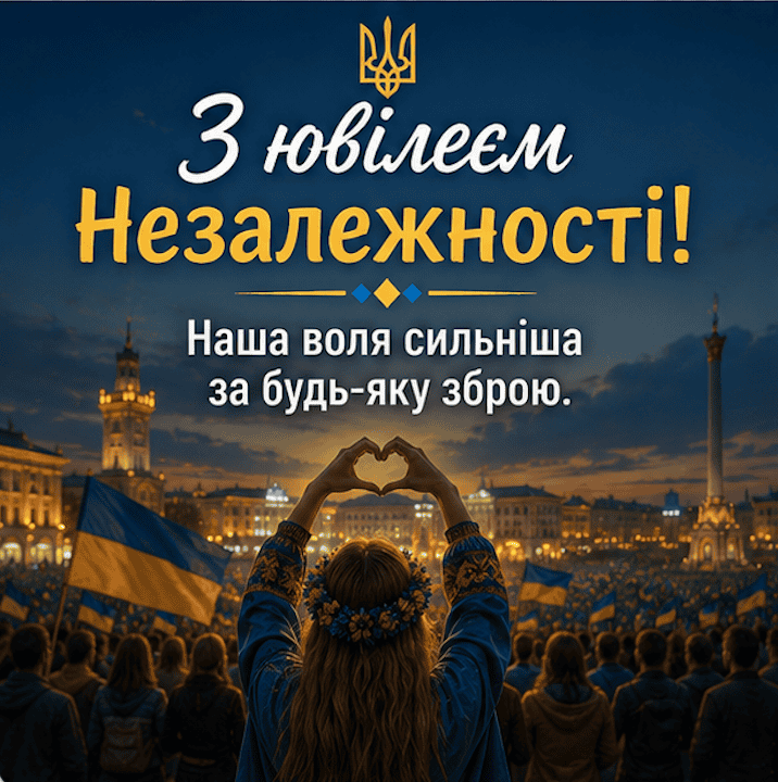 picture Congratulations on the Independence Day of Ukraine 2026 jubilee 35th anniversary
