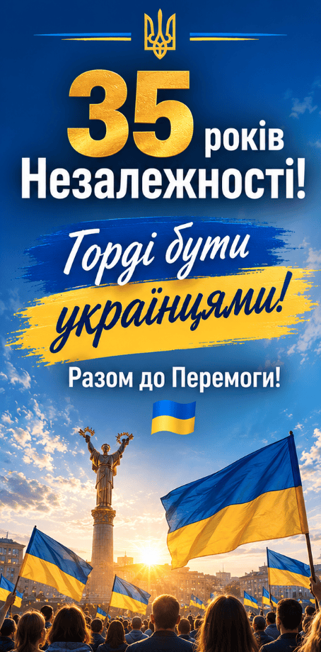 picture Congratulations on the Independence Day of Ukraine 2026 jubilee 35th anniversary