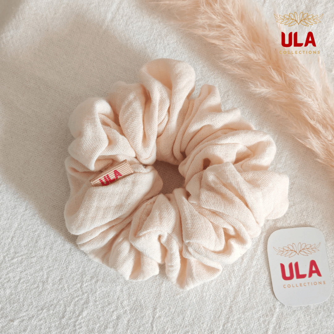 cream color scrunchie