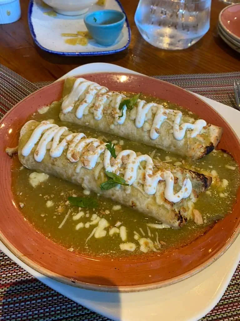 Enchiladas verdes at El King Kong in Ponferrada, Spain.