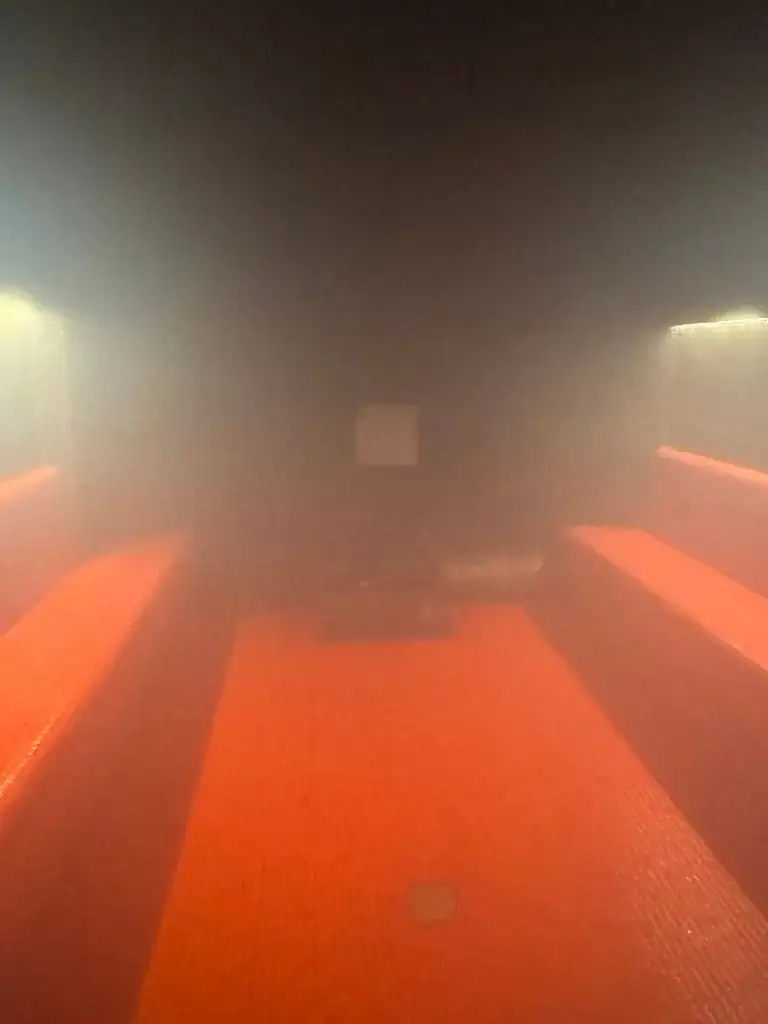 Steam room at the Hotel Gran Nagari in Vigo along the Camino Portugués.