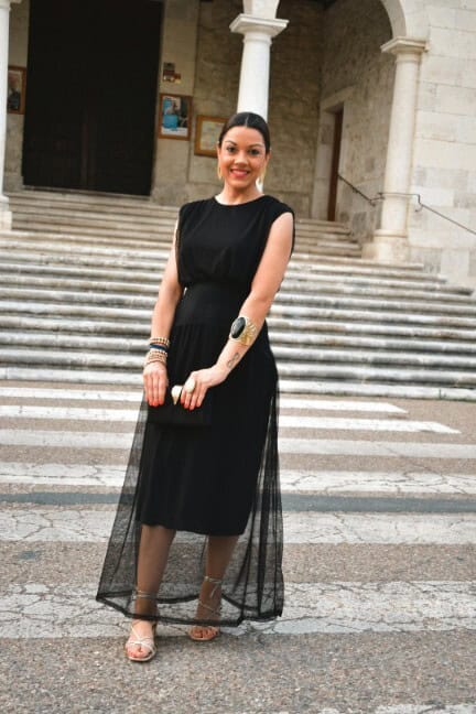 Vestido gasa Tania negro