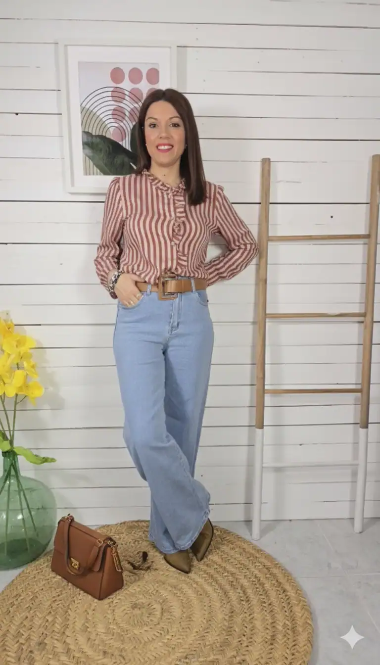 Camisa raya belle rosa - Imagen 2