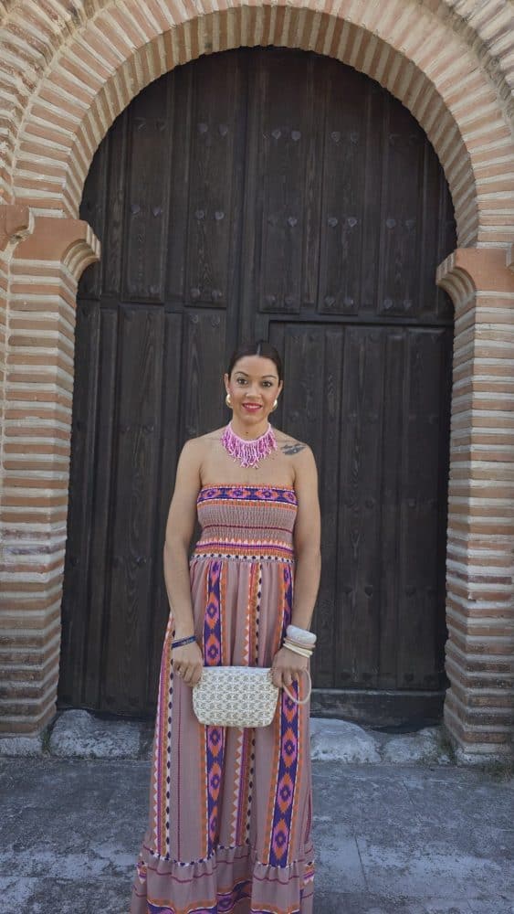 Vestido éctnic marrón - Imagen 3
