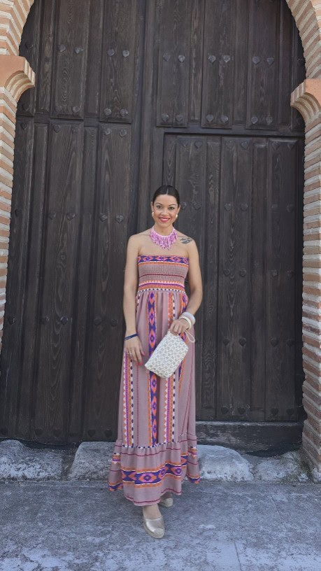 Vestido éctnic marrón - Imagen 4