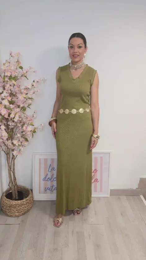 Vestido canalé lima