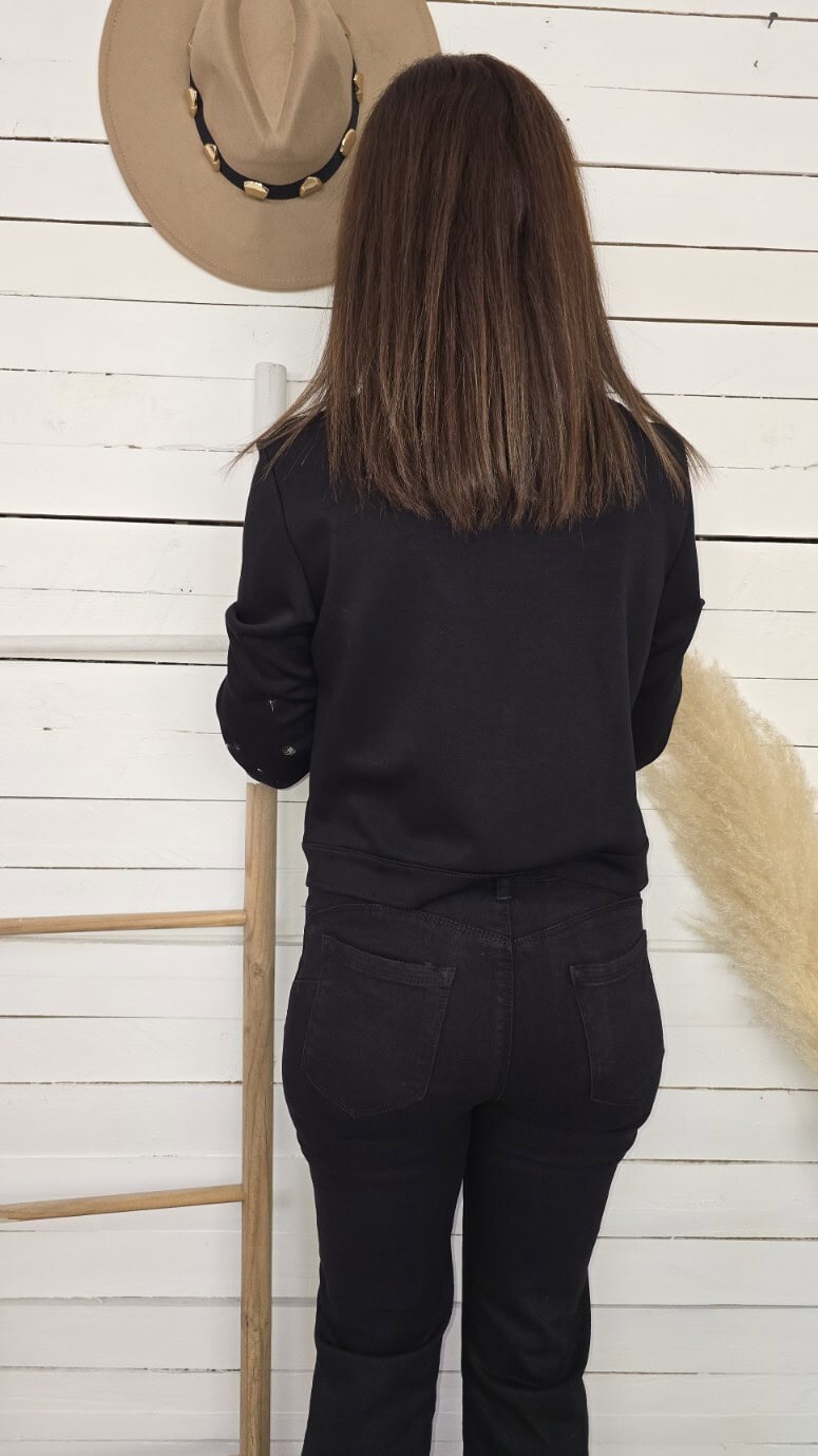 Bomber crop stile negro - Imagen 7