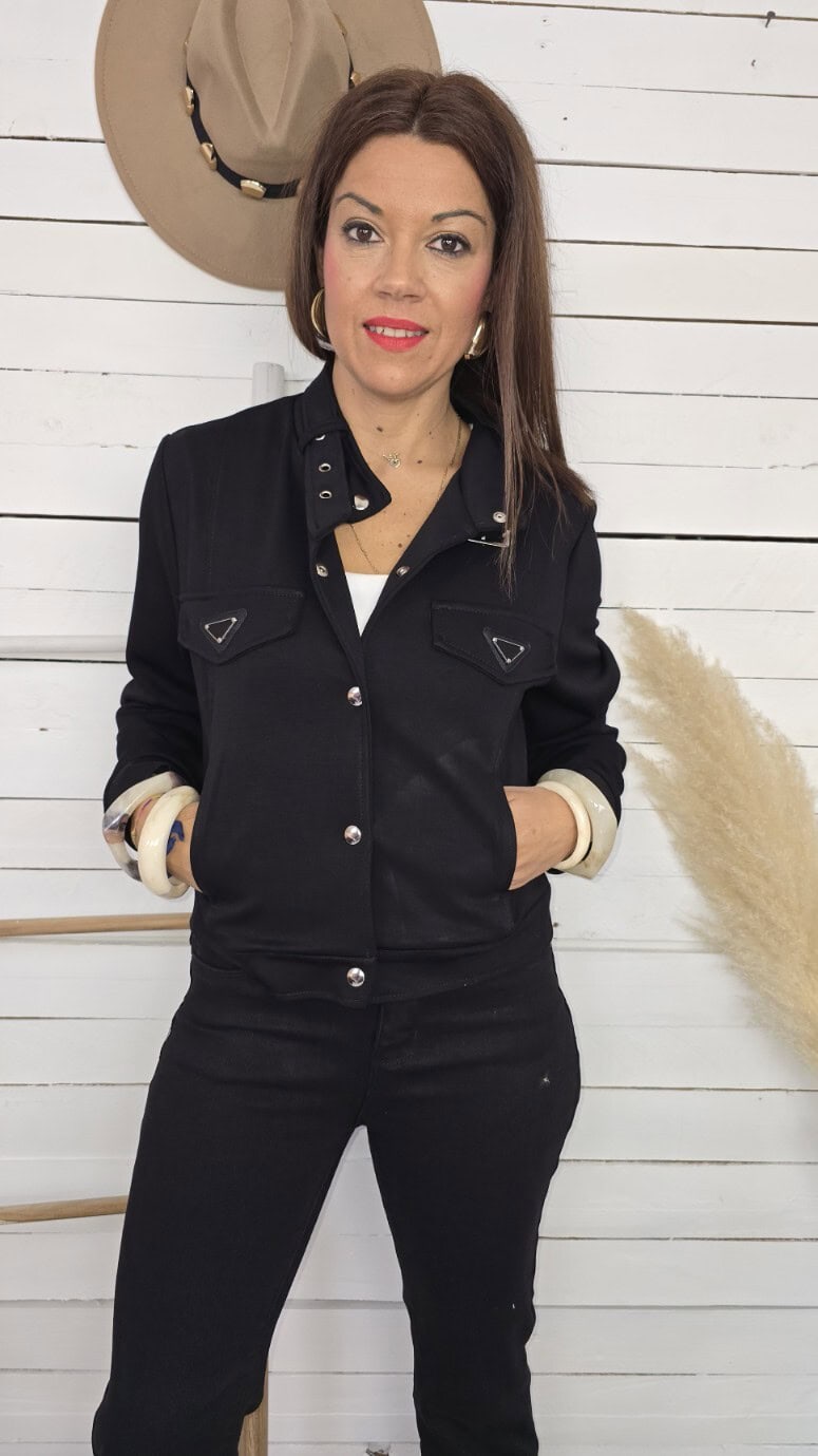 Bomber crop stile negro - Imagen 5