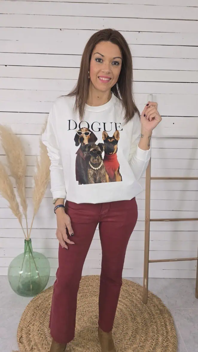 Sudadera dog´s blanco