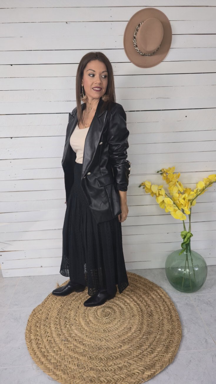 Blazer polipiel sool negro - Imagen 4