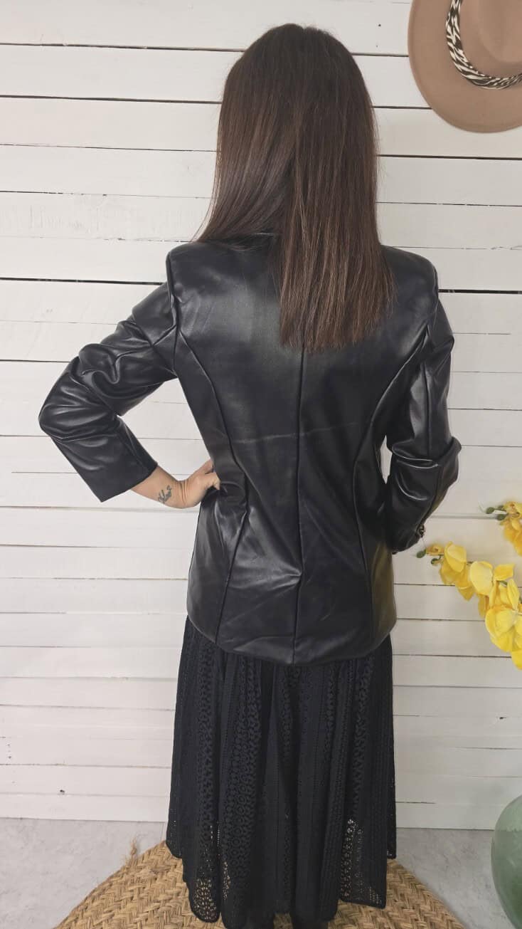 Blazer polipiel sool negro - Imagen 3