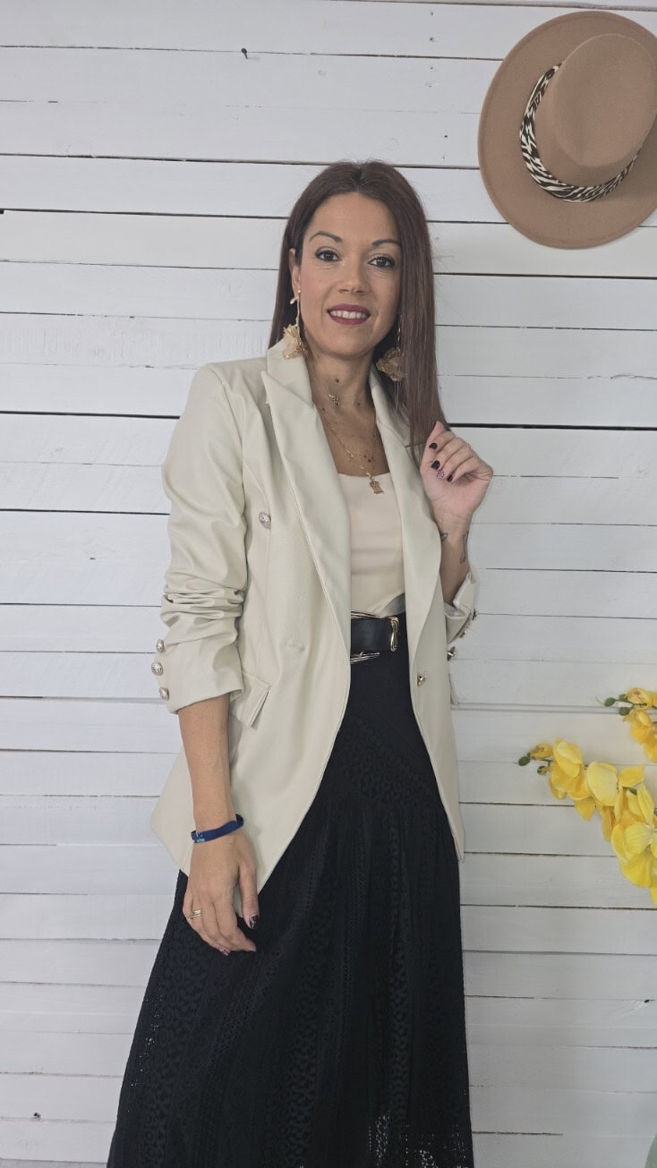 Blazer polipiel sool beige