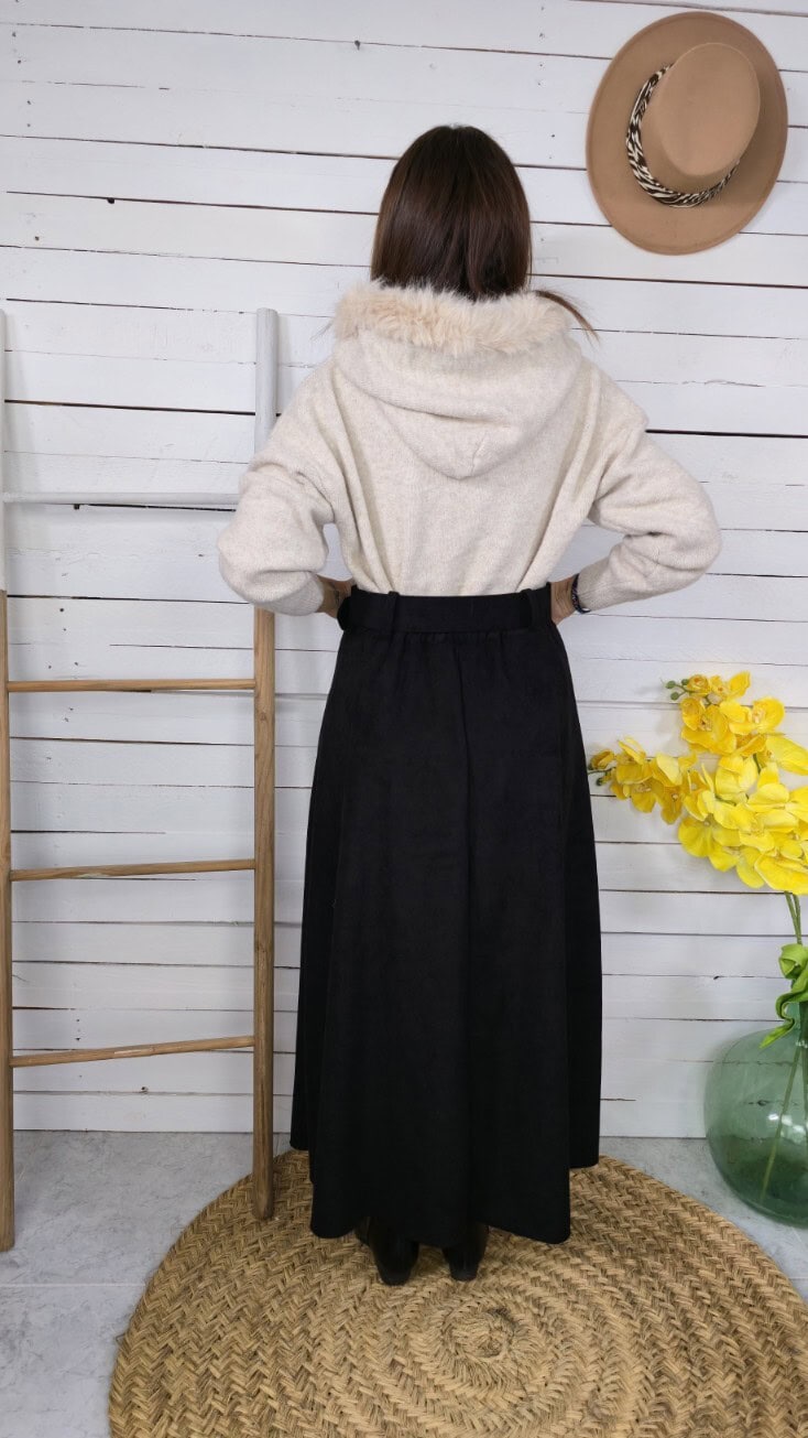 Jersey capucha osito beige - Imagen 3